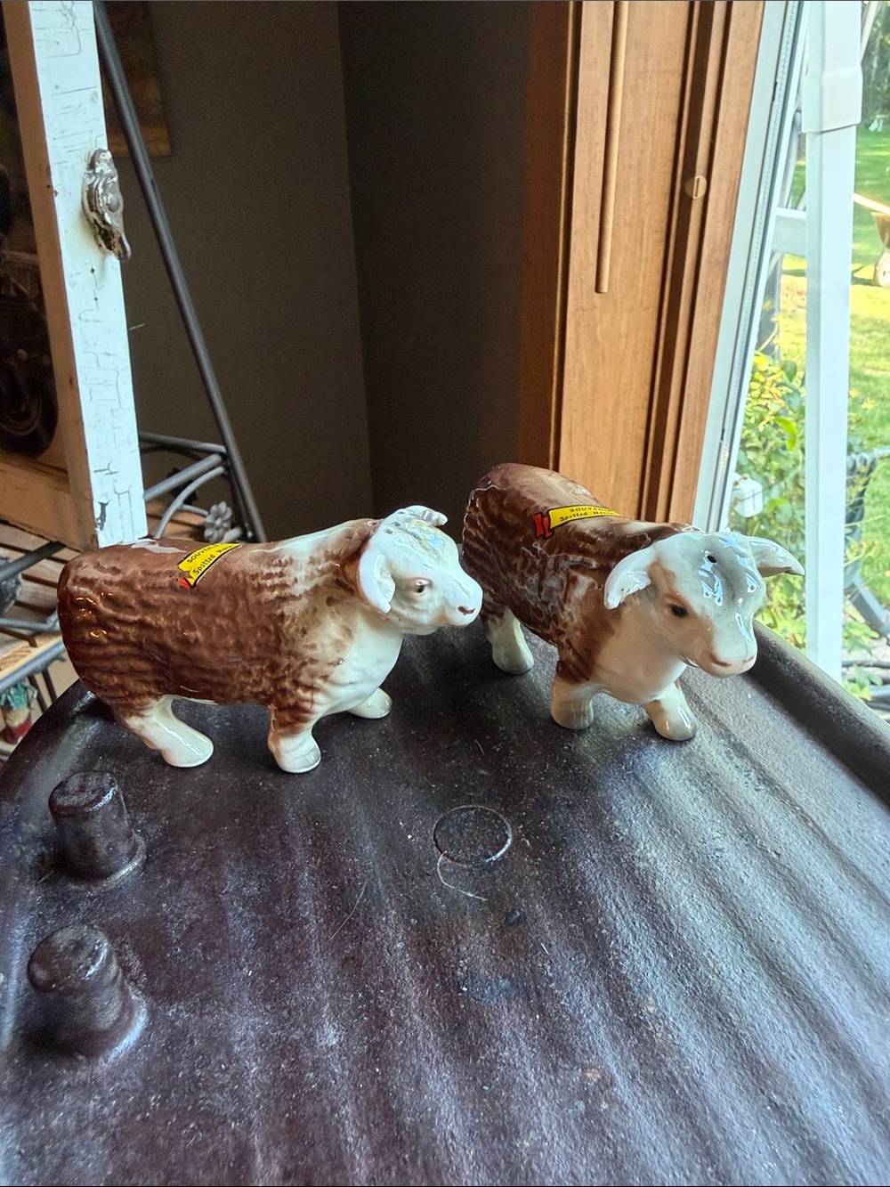 Vintage Hereford Bull Salt and Pepper Shaker Set